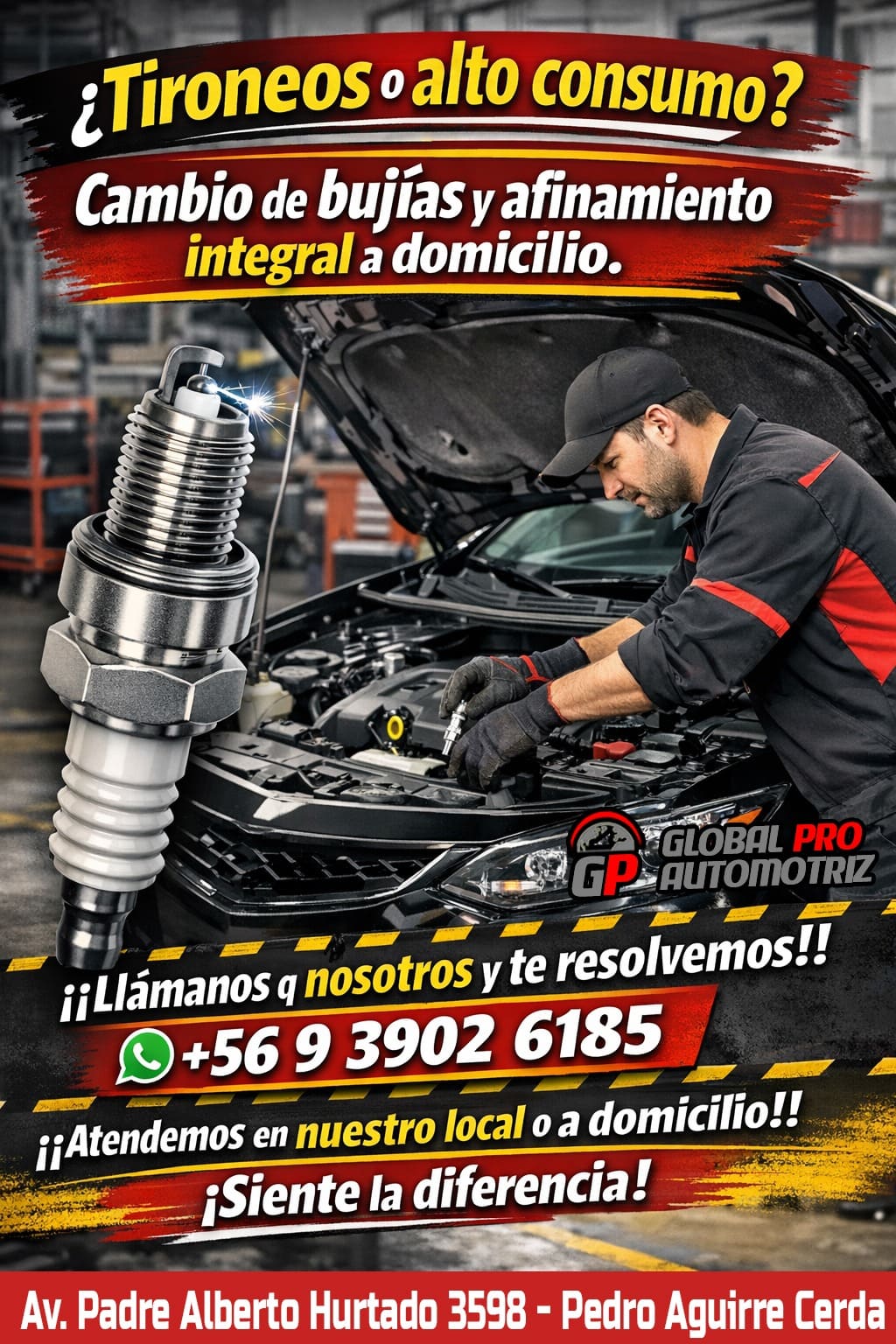 Cambio de bujías afinamiento motor limpieza inyectores